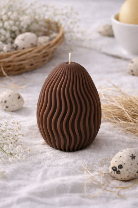 Ribbed Easter Egg Candle