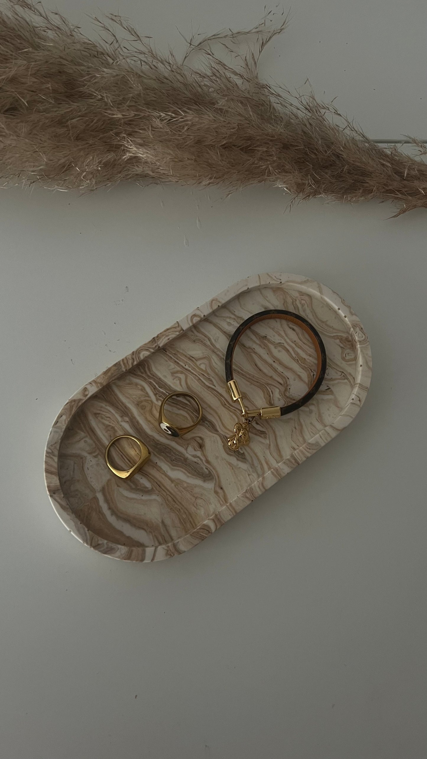 Oval Trinket Tray - Marble
