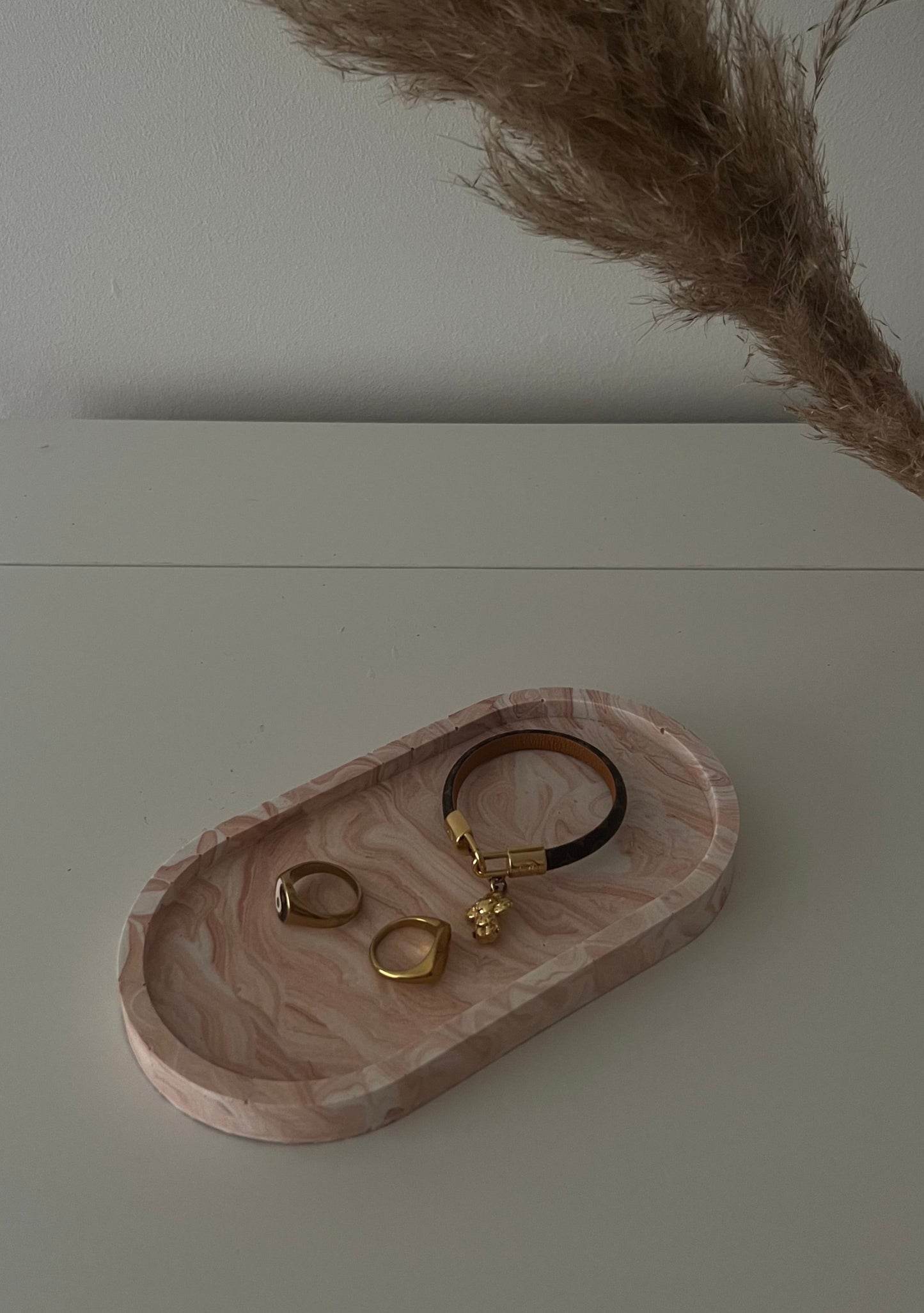 Oval Trinket Tray - Marble