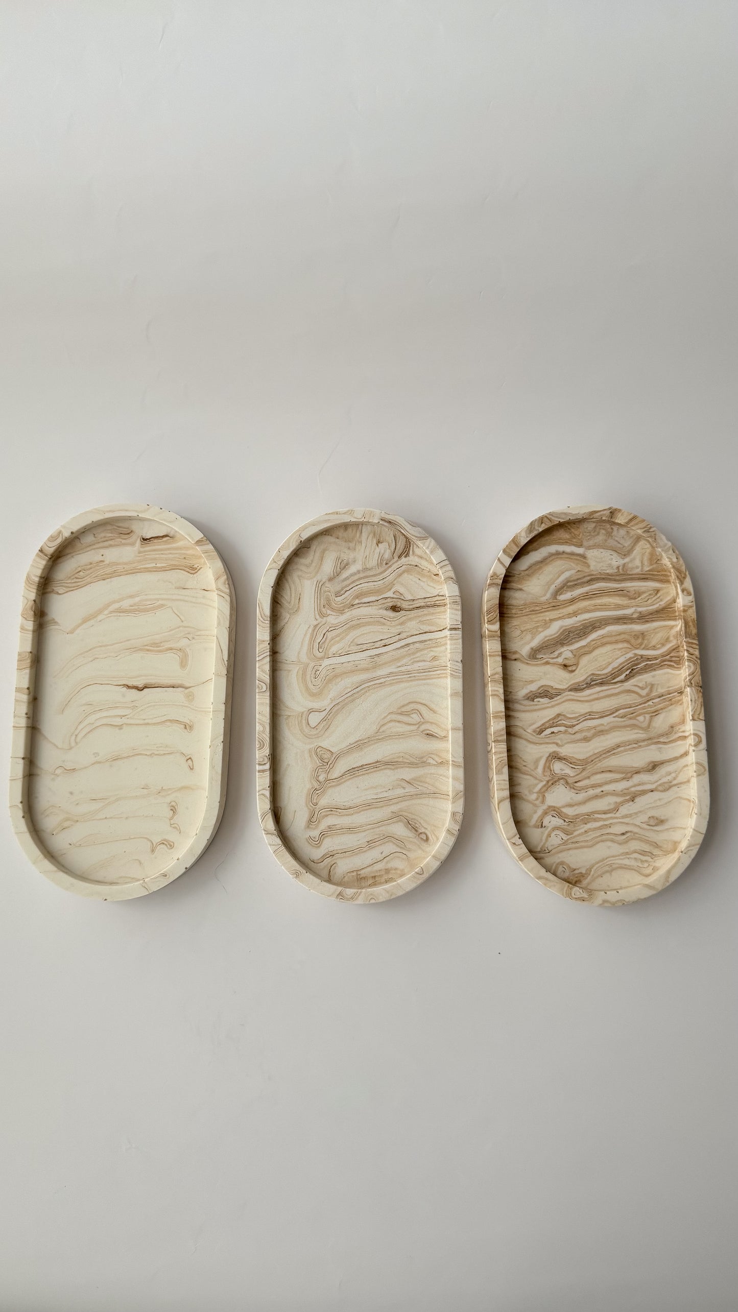 Oval Trinket Tray - Marble