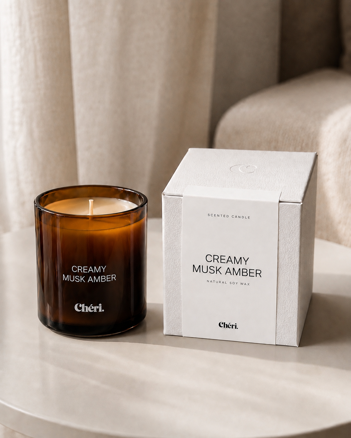 Creamy Musk Sandalwood - Scented Candle