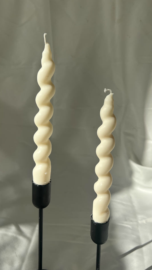 Swirl Taper Candle Set
