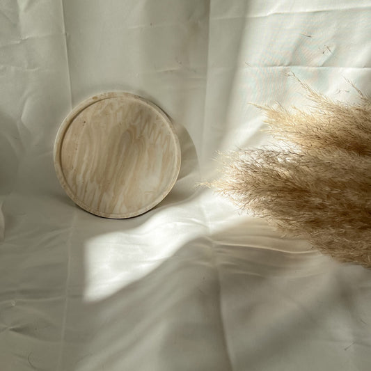 Round Trinked Tray - Marble