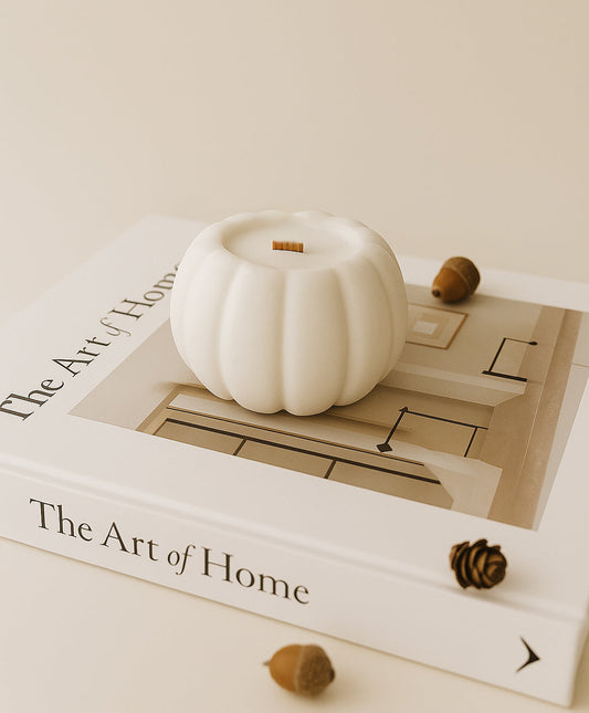 Pumpkin Pompoen theelicht soja was soywax vegan fall herfst autumn