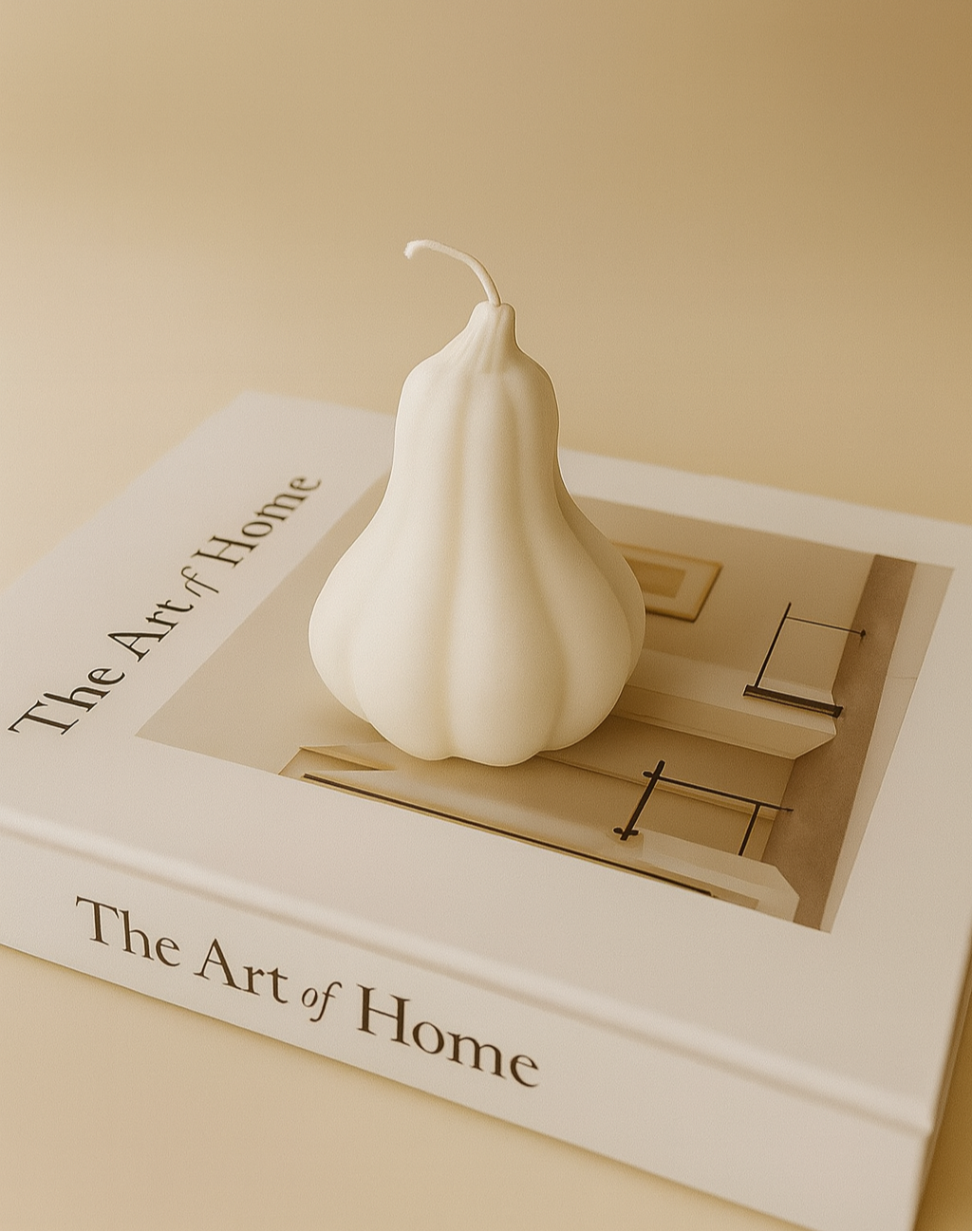 Peervormige pompoen wit - handgemaakt door Cheri Atelier