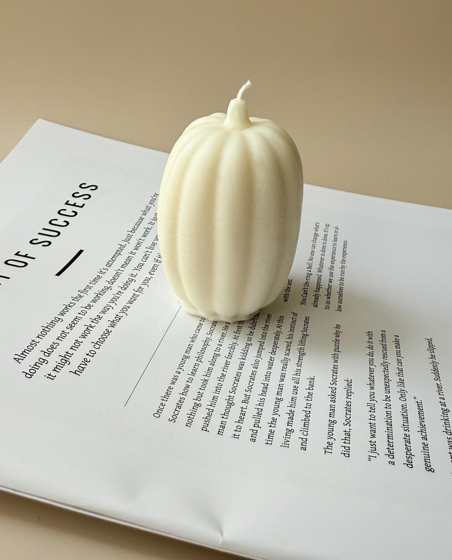 Langwerpige pompoen wit - handgemaakt door Cheri Atelier