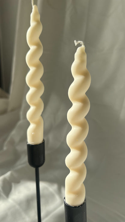 Swirl Taper Candle Set