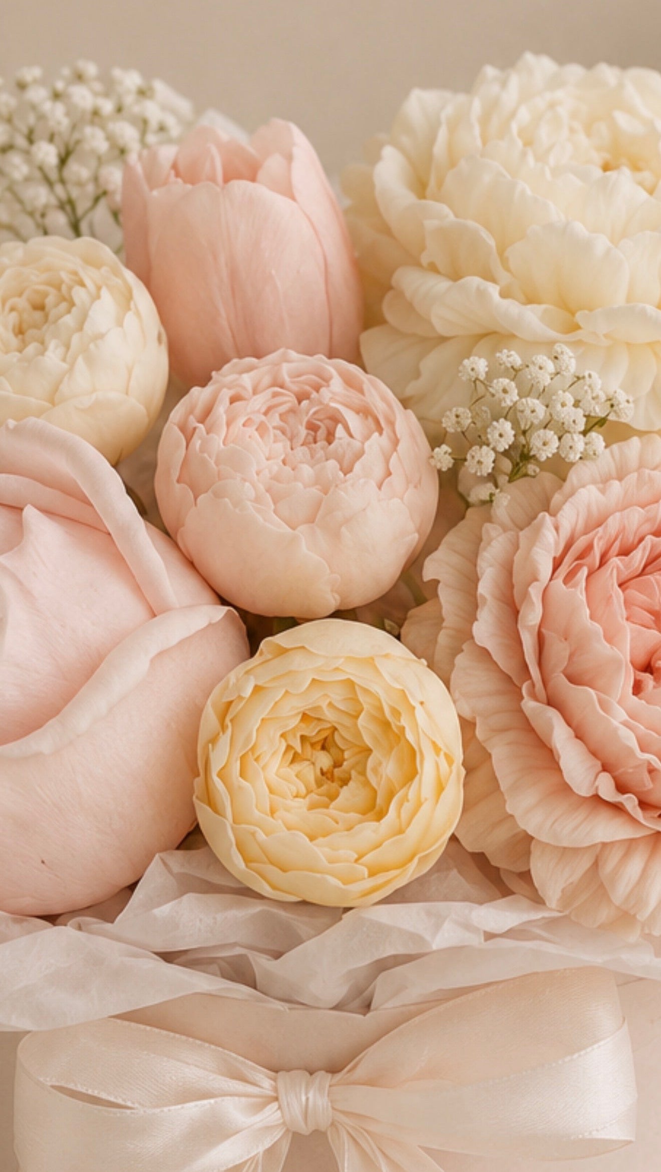 Soft Blush Wax Flower Bouquet