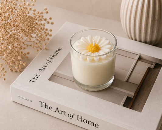 Daisy Flower Candle Jar