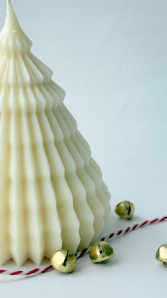 Ribbed Christmas Tree Candle - Christmas Collection