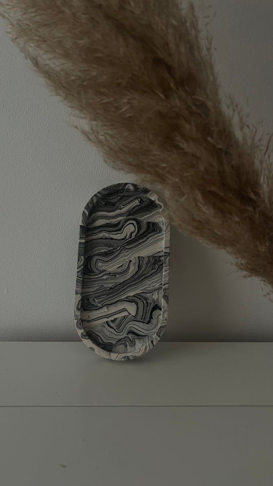 Oval Trinket Tray - Marble