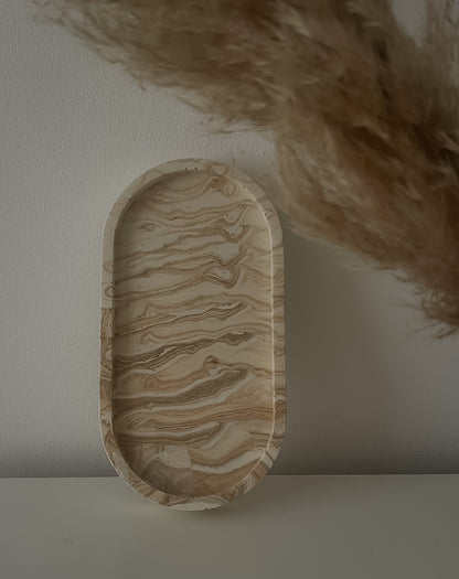 Oval Trinket Tray - Marble