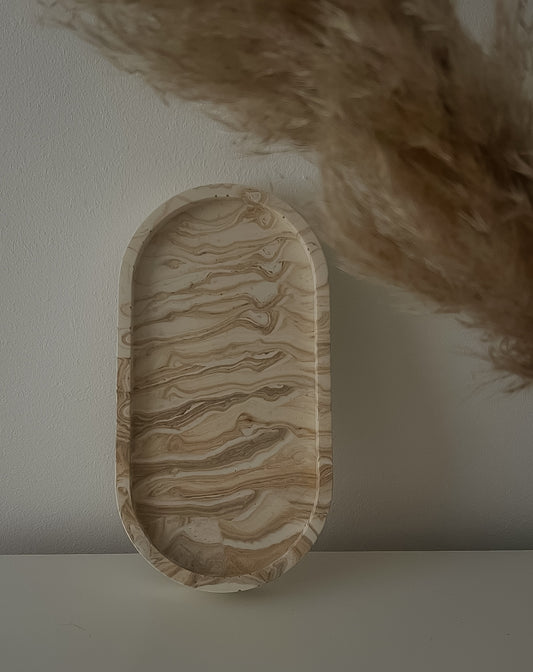 Oval Trinket Tray - Marble