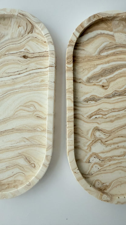 Oval Trinket Tray - Marble