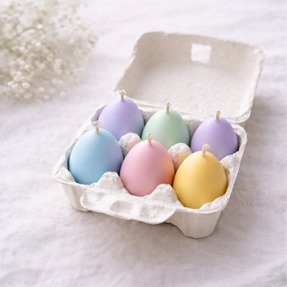 Easter Egg Candle Set - Set of 6