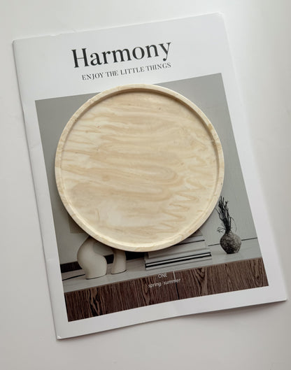 Round Trinked Tray - Marble