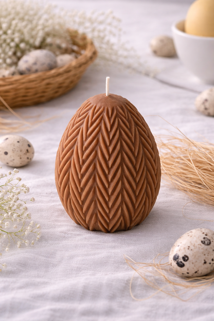 Ribbed Easter Egg Candle