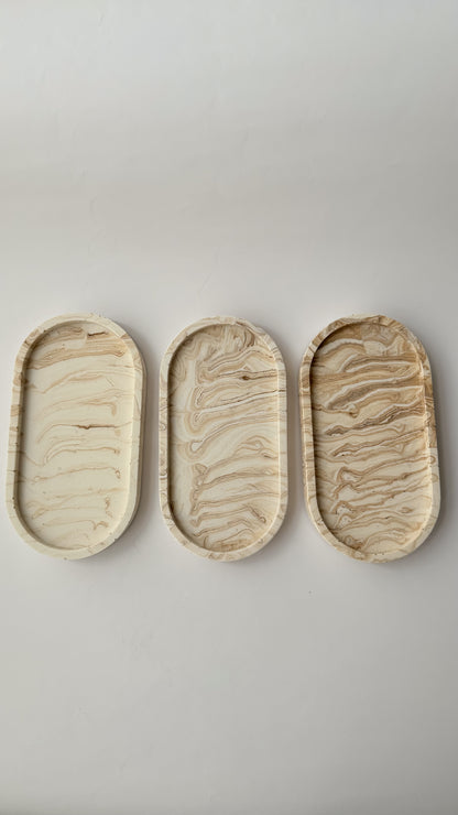 Oval Trinket Tray - Marble