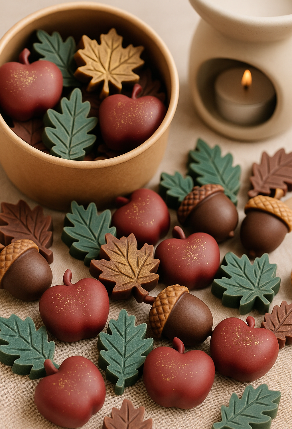 Herfst wax melts cinnamon & apple - Handgemaakt door cheri atelier