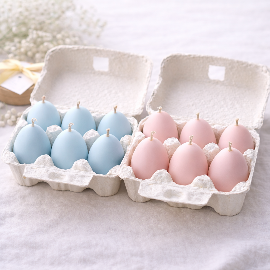 Easter Egg Candle Set - Set of 6