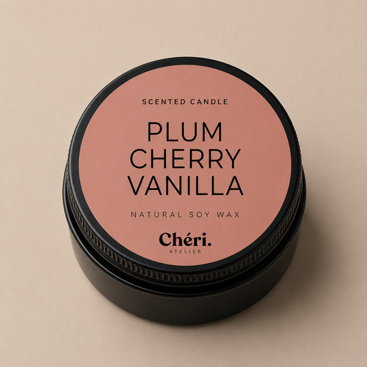 Plum Cherry Vanilla - Mini Scented Candle
