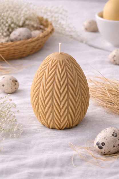 Ribbed Easter Egg Candle