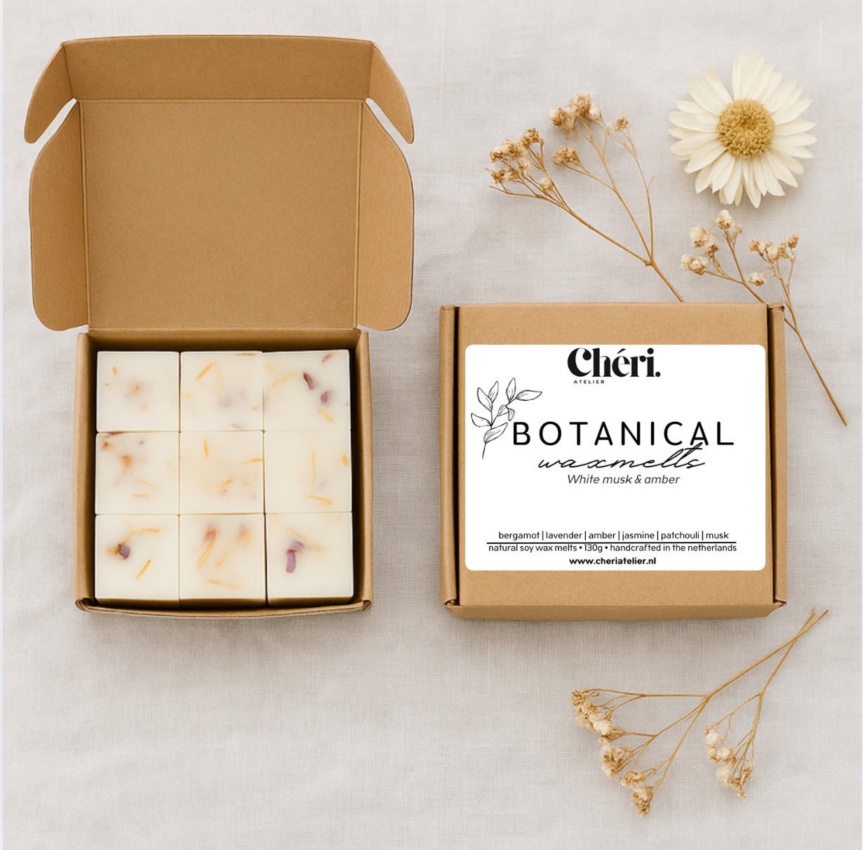 Botanical Wax Melts - White Amber & Musk