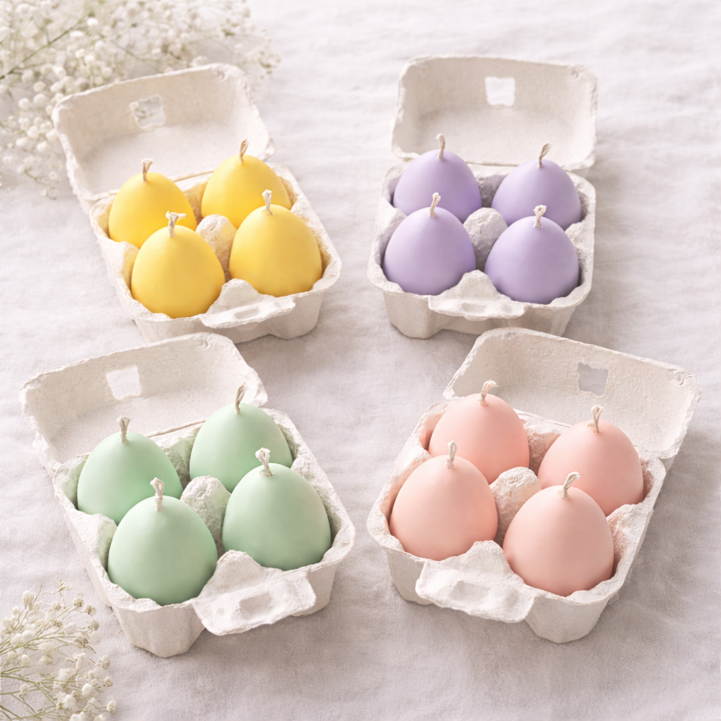 Easter Egg Candle Set - Set of 4