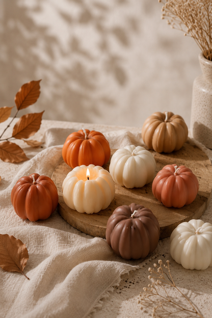 Pumpkins - Autumn Sculptural Candle
