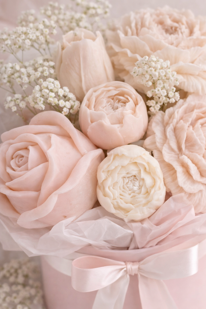 Soft Blush Wax Flower Bouquet