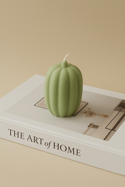 Langwerpige pompoen groen - handgemaakt door Cheri Atelier